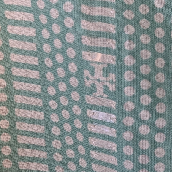 TORY BURCH Stephanie Green Sequin V-Neck Long Sleeve Cotton Tunic Blouse Size 6 - Picture 6 of 14